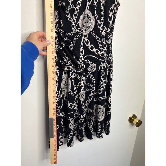 Jennifer Lopez Black Dress with Chain Pattern Women's Sz Sm - Picture 4 of 6